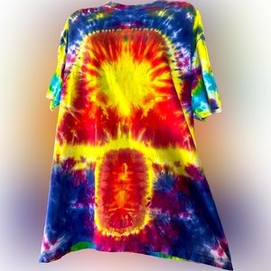 100% cotton handmade tie-dye mushroom pattern